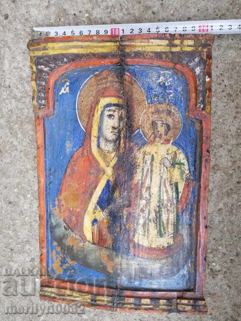 Auction Old home icon, religion, lamp, cross Auction Old home icon, religion, lamp, cross