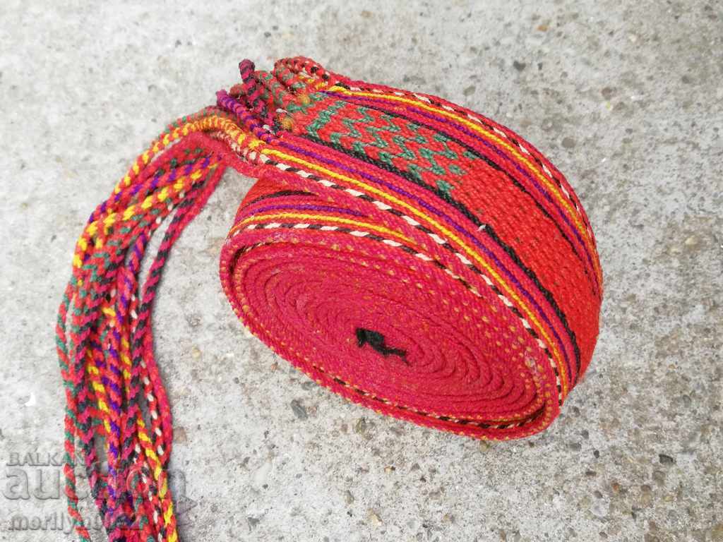 Old hand-woven sash sash belt costume