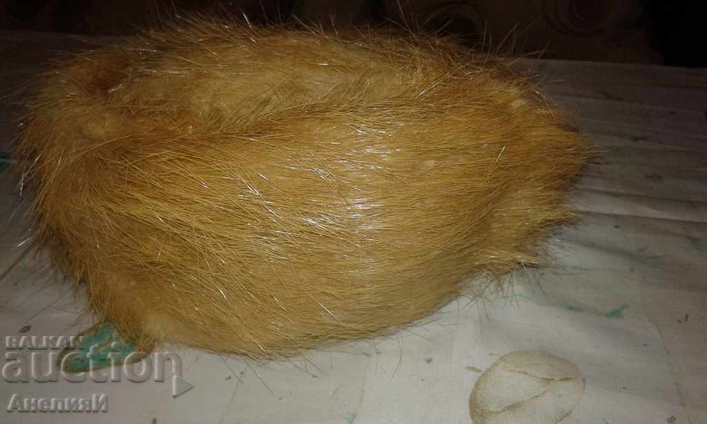 Auction leather hat, production Leningrad, fox - BGN 30 Auction leather hat, production Leningrad, fox - BGN 30
