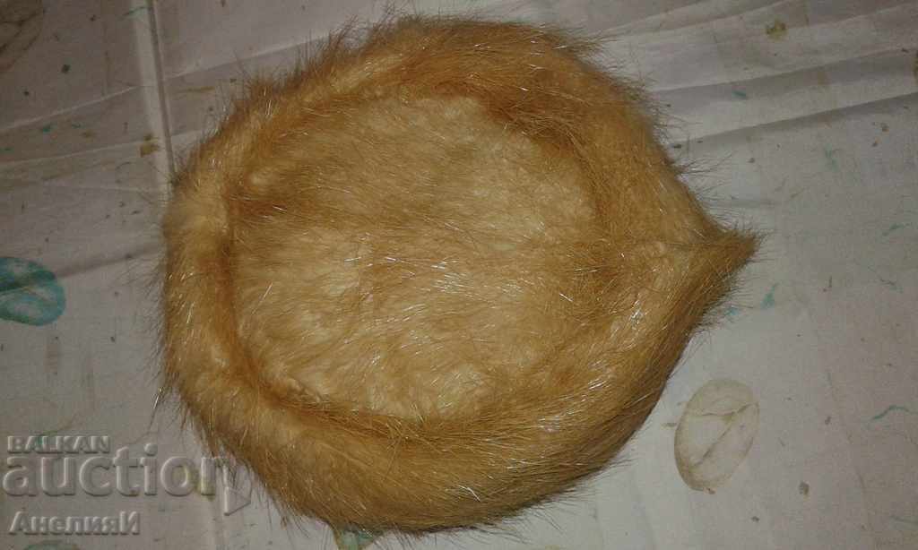 leather hat, production Leningrad, fox - BGN 30