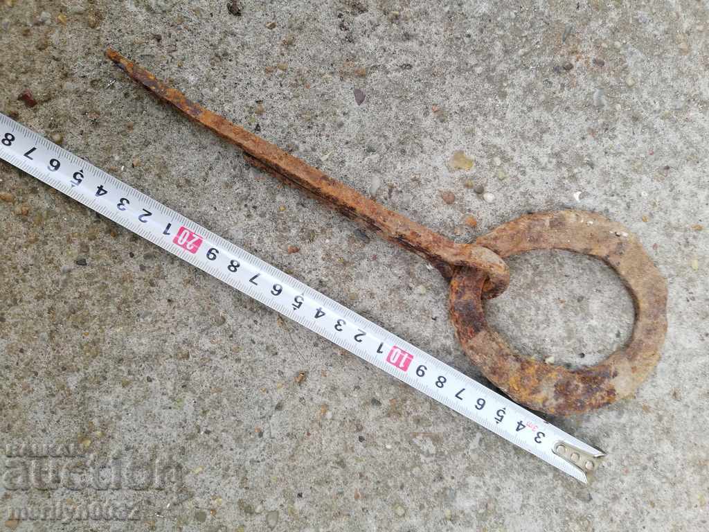 Σφυρήλατο σίδερο δαχτυλίδι γύρο για ξύλινη πύλη - 6 Σφυρήλατο σίδερο δαχτυλίδι γύρο για ξύλινη πύλη - 6