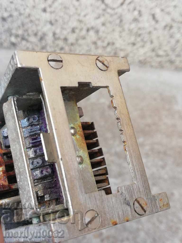 Auction Old stamp with rotating numbers Auction Old stamp with rotating numbers