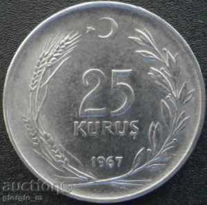 Турция  25 куруш 1967г.