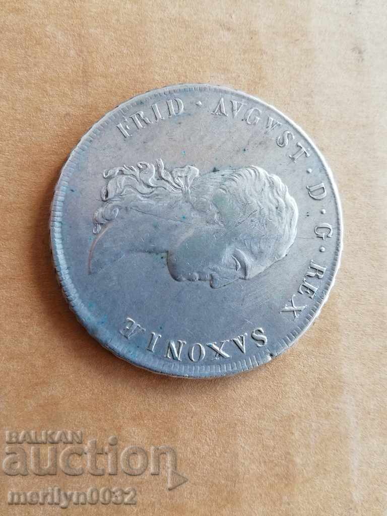 Thaler Saxony 1808 year silver, coin weight 27.86 grams - 6 Thaler Saxony 1808 year silver, coin weight 27.86 grams - 6