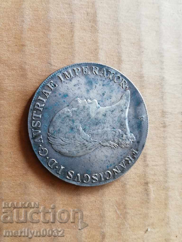 Delivery of Thaler Franciscus 1820 silver coin Austria 27.94 grams