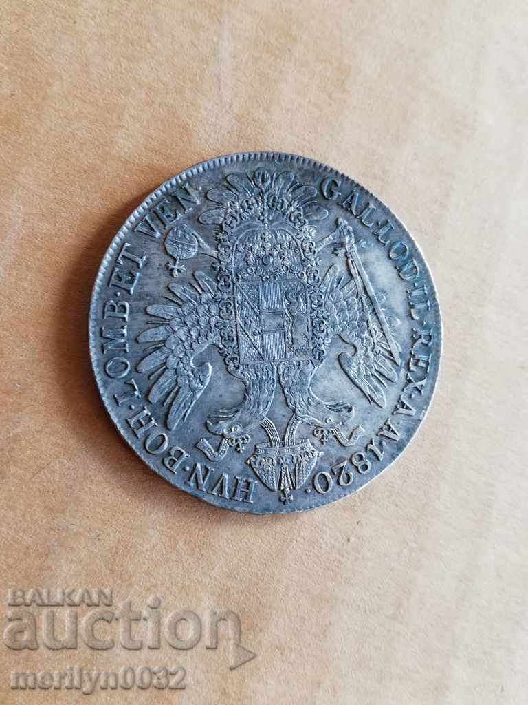 Thaler Franciscus 1820 silver coin Austria 27.94 grams - 6