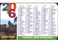 Papal Calender Papal Missionary Activities 2016 Vatican City