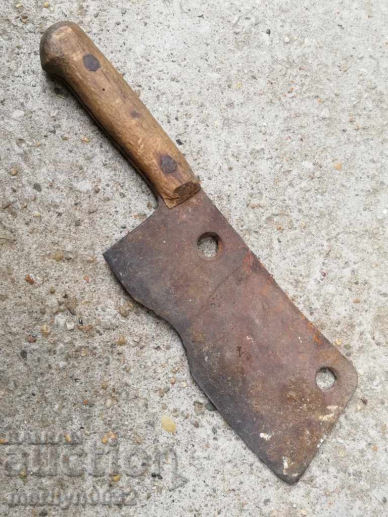 Old forged saber, ax, pole, knife, machete - 5