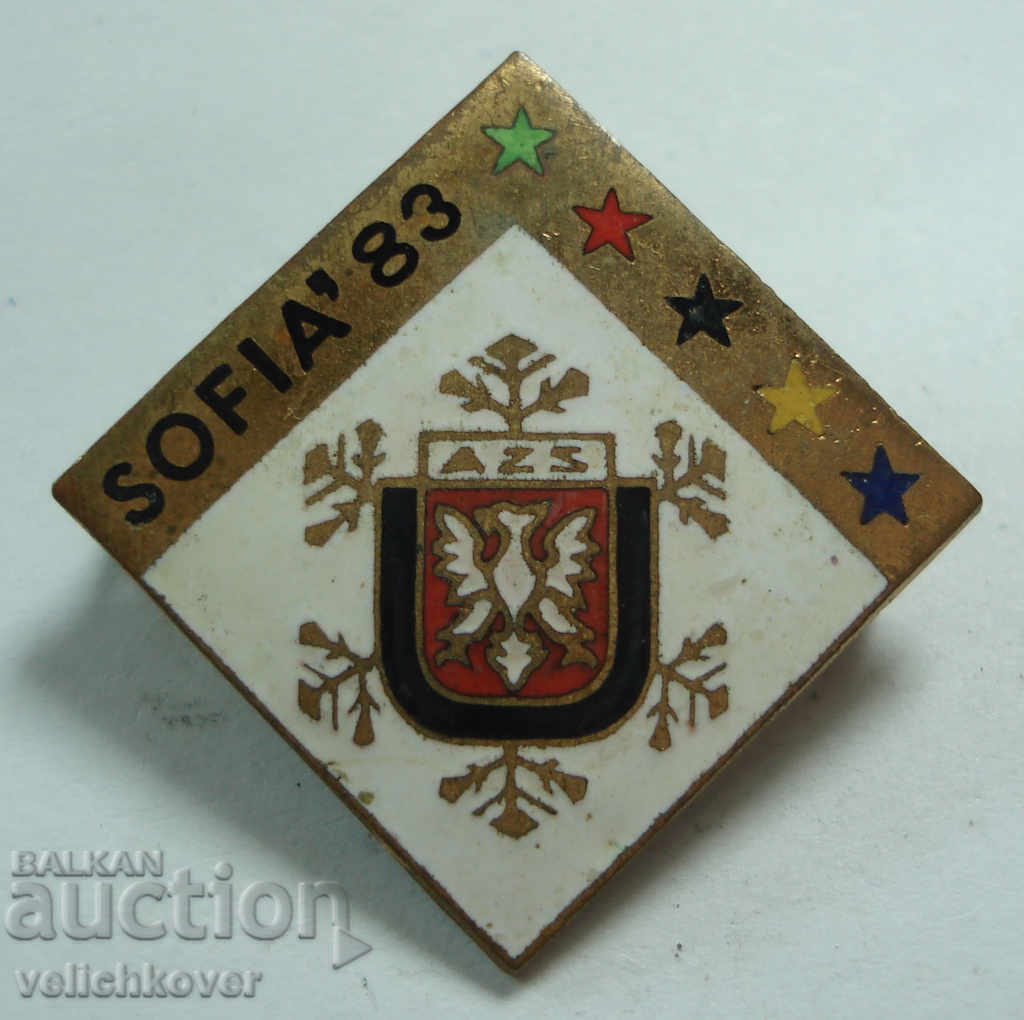 22449 Bulgaria Delegația poloneză Universitatea de iarnă Sofia 1983