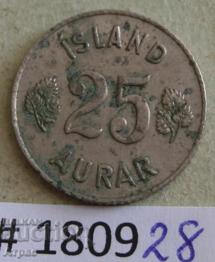 25 аурар 1961 Исландия