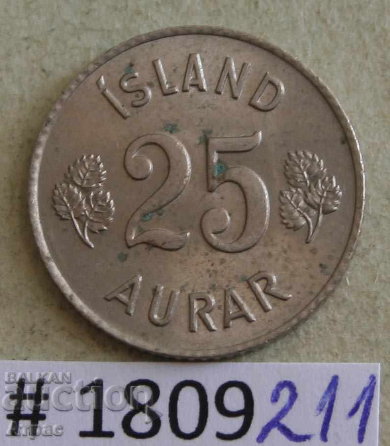 25 аурар 1962 Исландия