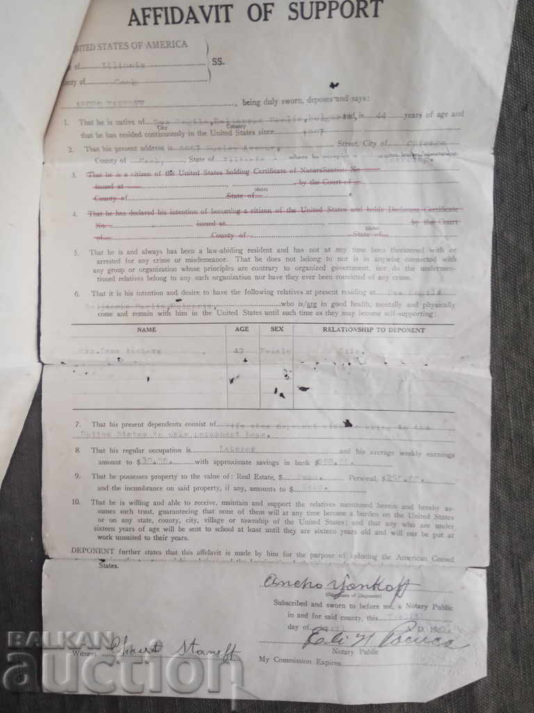 Afirmație de susținere a SUA 1923 - 5