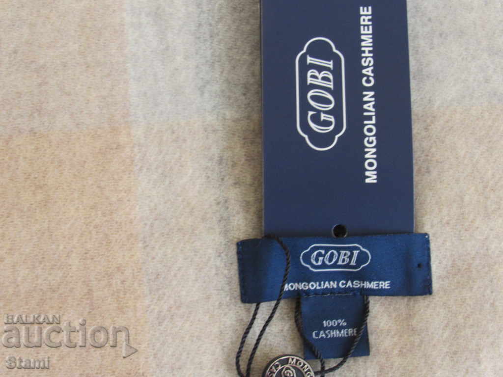 Fine check scarf 100% cashmere, Mongolia - 6 Fine check scarf 100% cashmere, Mongolia - 6