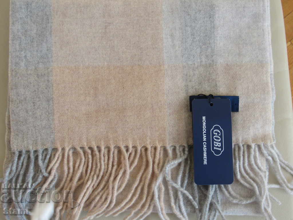 Fine check scarf 100% cashmere, Mongolia Fine check scarf 100% cashmere, Mongolia