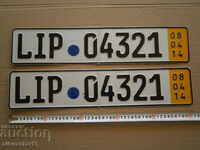 Car numbers for interior plate plates
