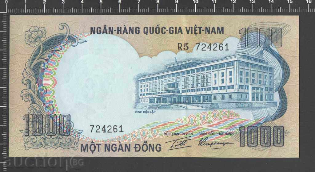 1000 Donga Vietnamul de Sud în 1972. UNC