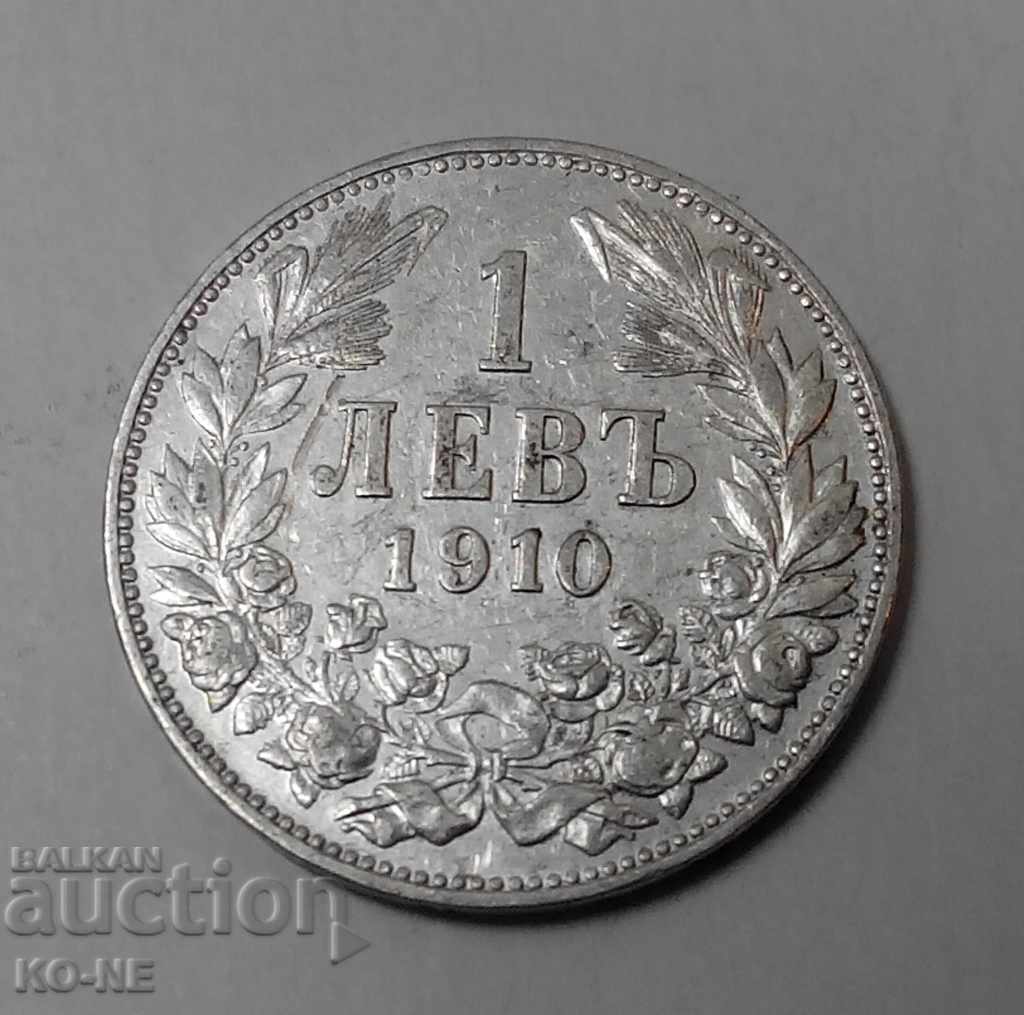 1 lev de argint Ferdinand 1910
