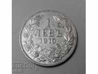 1 lev de argint Ferdinand 1910