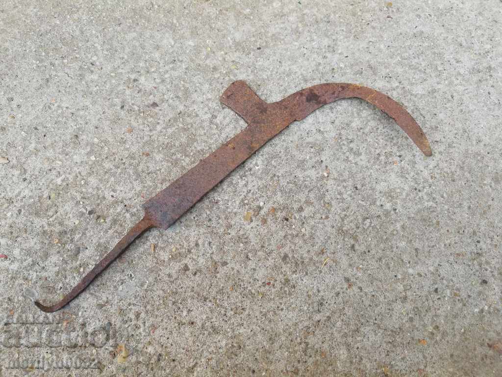 Old hand-forged scythe, wrought iron blade with price 30.00 BGN | € 15.34 Old hand-forged scythe, wrought iron blade with price 30.00 BGN | € 15.34