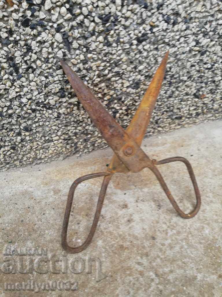 Auction Renaissance forged scissors, wrought iron Auction Renaissance forged scissors, wrought iron