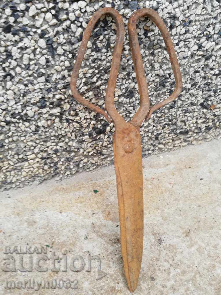 Auction Renaissance forged scissors, wrought iron Auction Renaissance forged scissors, wrought iron