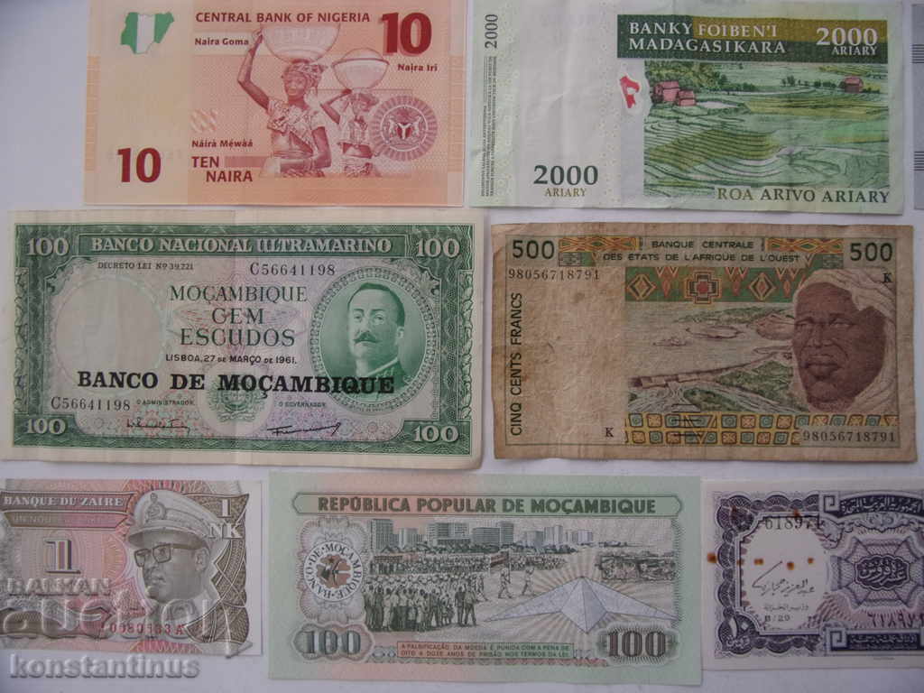 Africa Lot 10 Bancnote cu preț € 11.25 | 22.00 BGN Africa Lot 10 Bancnote cu preț € 11.25 | 22.00 BGN