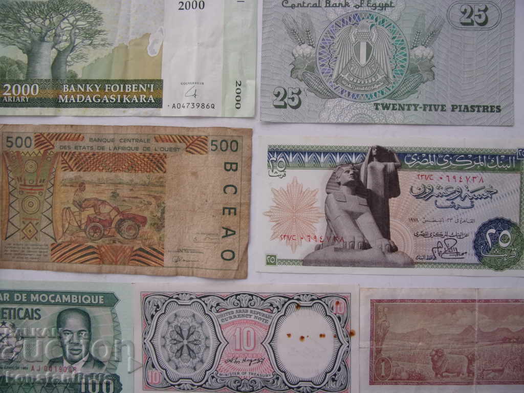 Africa Lot 10 Bancnote - 6 Africa Lot 10 Bancnote - 6