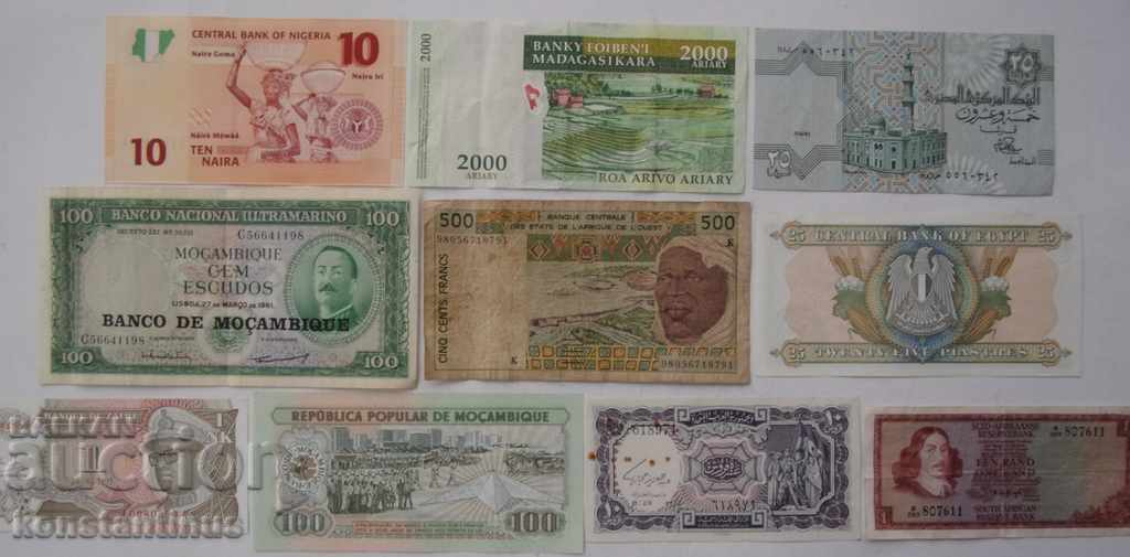 Africa Lot 10 Banknotes