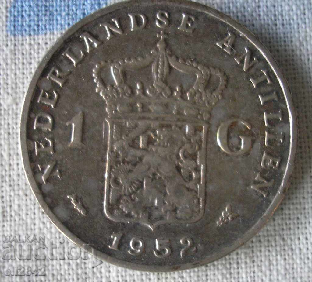 1 Gulden Netherlands / 1gulden Nederlandse Antillen 1952