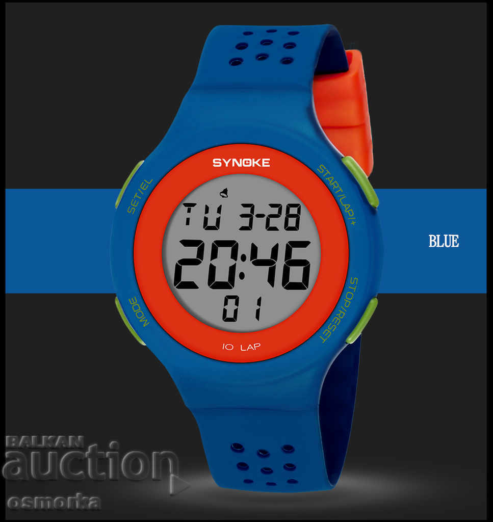 A new ladies sports watch very features blue red cabbage with price 18.00 BGN | € 9.20