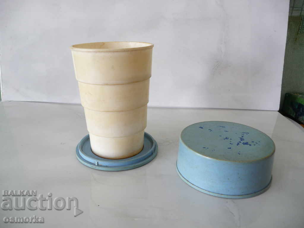 An old Russian Soviet folding glass tourist hood lid with price 12.00 BGN | € 6.14 An old Russian Soviet folding glass tourist hood lid with price 12.00 BGN | € 6.14