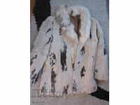 Rabbit mantle in white and black size М