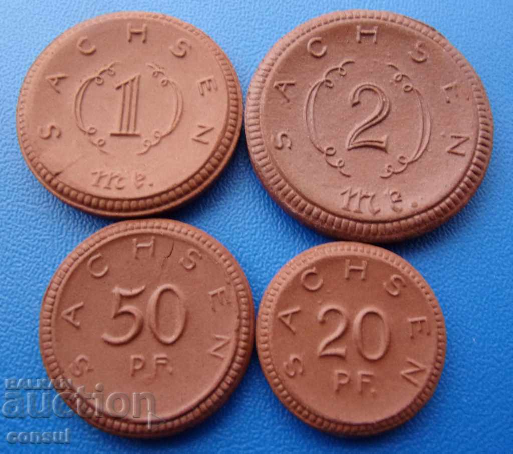 Σαξονία - Γερμανία Lot Coins Πορσελάνη 1921 UNC με τιμή € 30.68 | 60.00 BGN