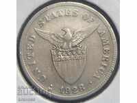 Philippines 5 Sent.1928-Rare Coin in Quality!
