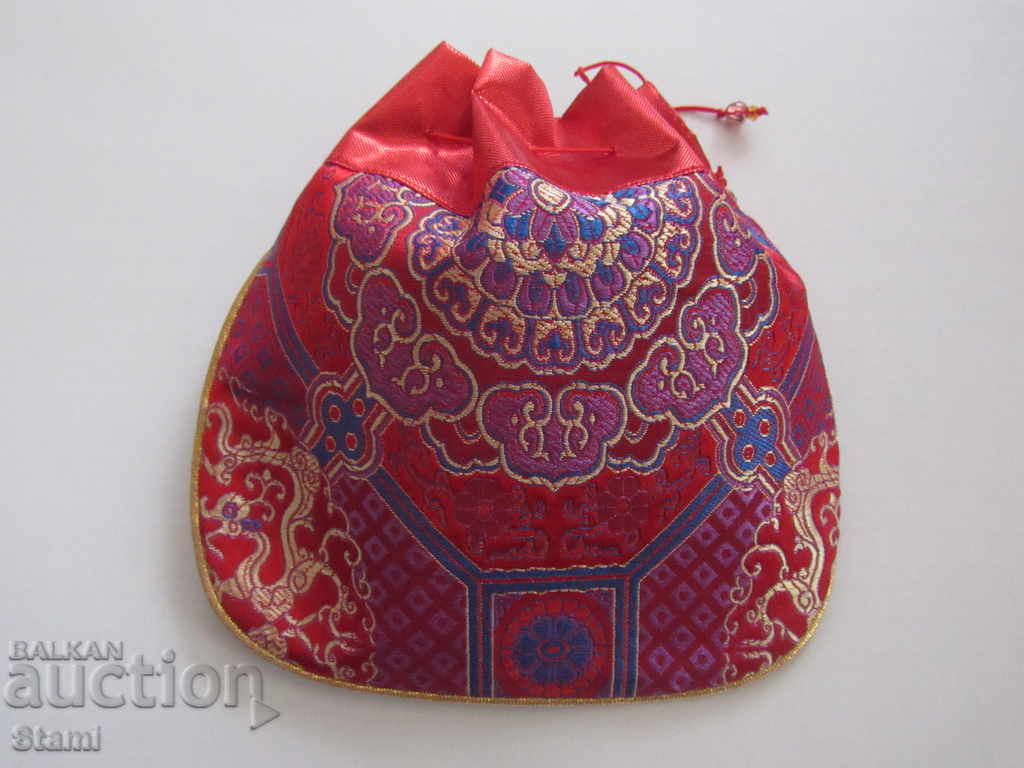 Традиционна торбичка тип пунгия от плат DELL от Монголия-13