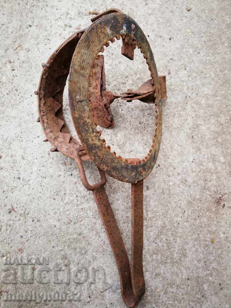 Delivery of Hand forged trap with wrought iron spikes Delivery of Hand forged trap with wrought iron spikes
