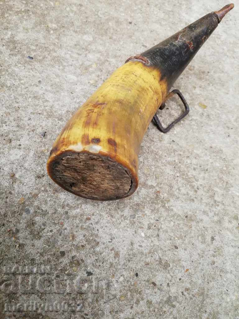 Ancient horned horn powder magazine for a rifle, Pishtov - 7 Ancient horned horn powder magazine for a rifle, Pishtov - 7