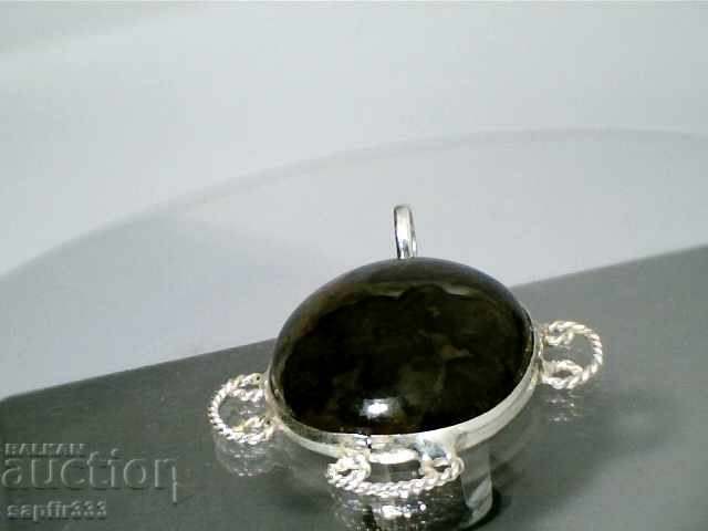 Unique silver medallion with Agate - 5 Unique silver medallion with Agate - 5