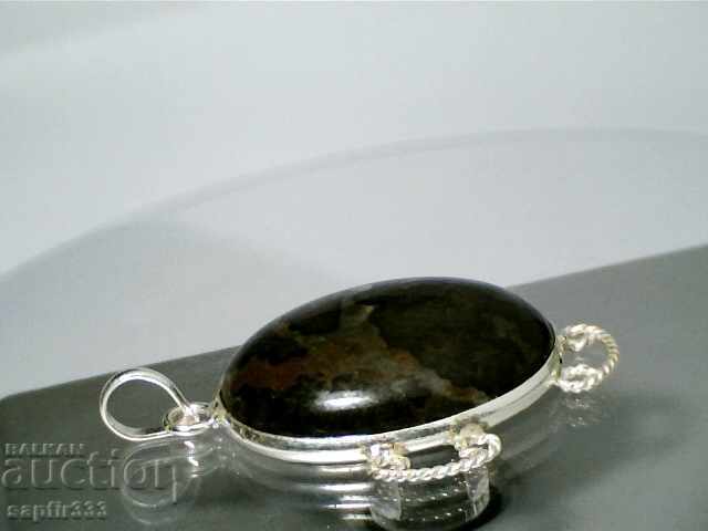 Unique silver medallion with Agate - 6 Unique silver medallion with Agate - 6