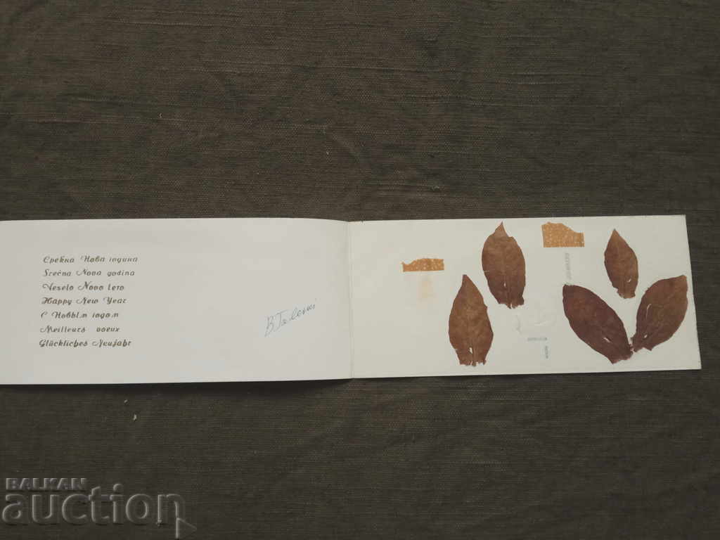 Jugo tutun Σκόπια - κάρτα Πρωτοχρονιάς 1971 με τιμή 10.00 BGN | € 5.11