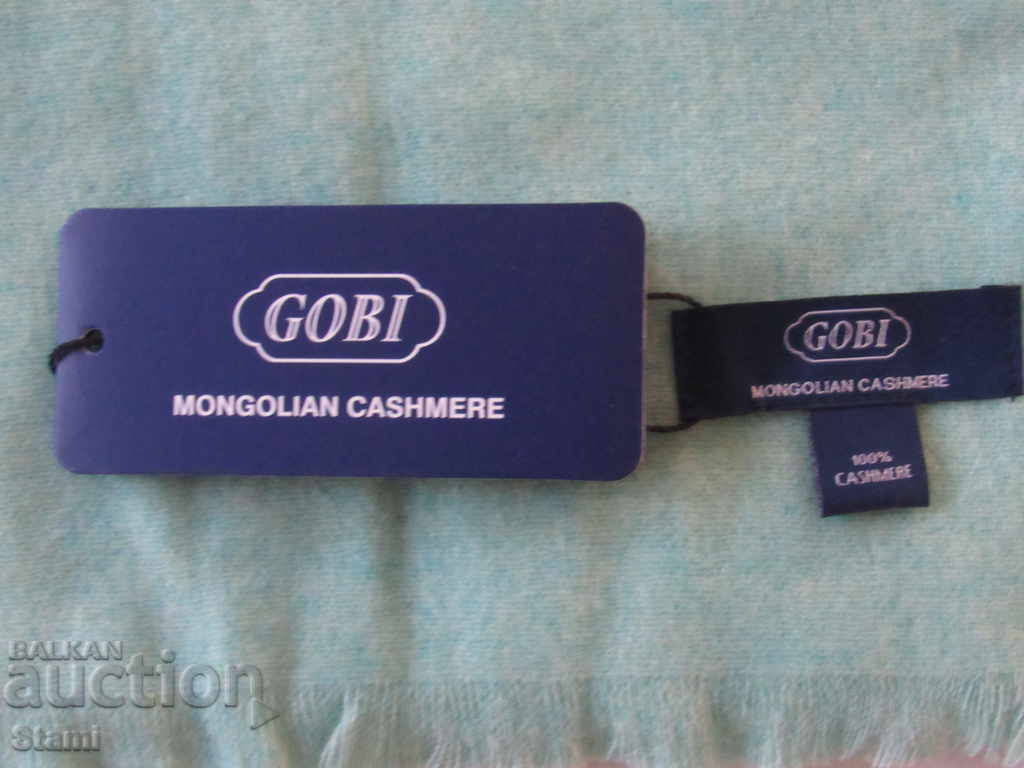 Fine scarf 100% cashmere, mint color, Mongolia - 6 Fine scarf 100% cashmere, mint color, Mongolia - 6