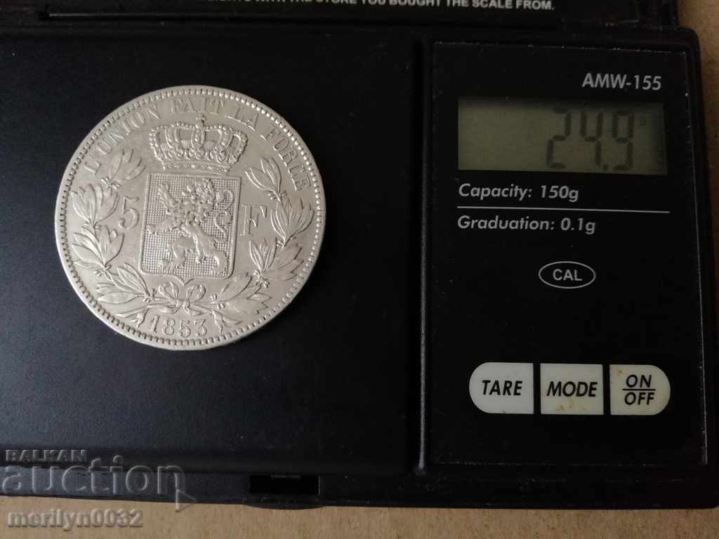 Silver 5 francs of silver, coin - 7