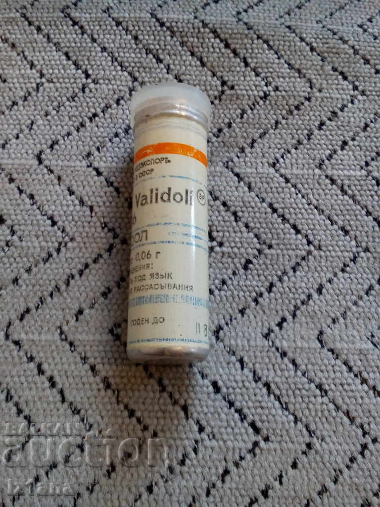 Auction Old box Validol Auction Old box Validol