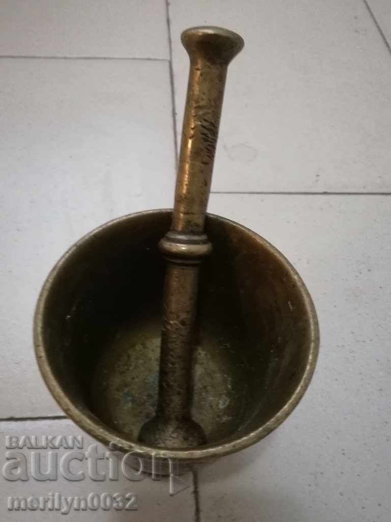 Παλαιό χάλκινο κονίαμα, σφυρί με σφυρί - 6 Παλαιό χάλκινο κονίαμα, σφυρί με σφυρί - 6