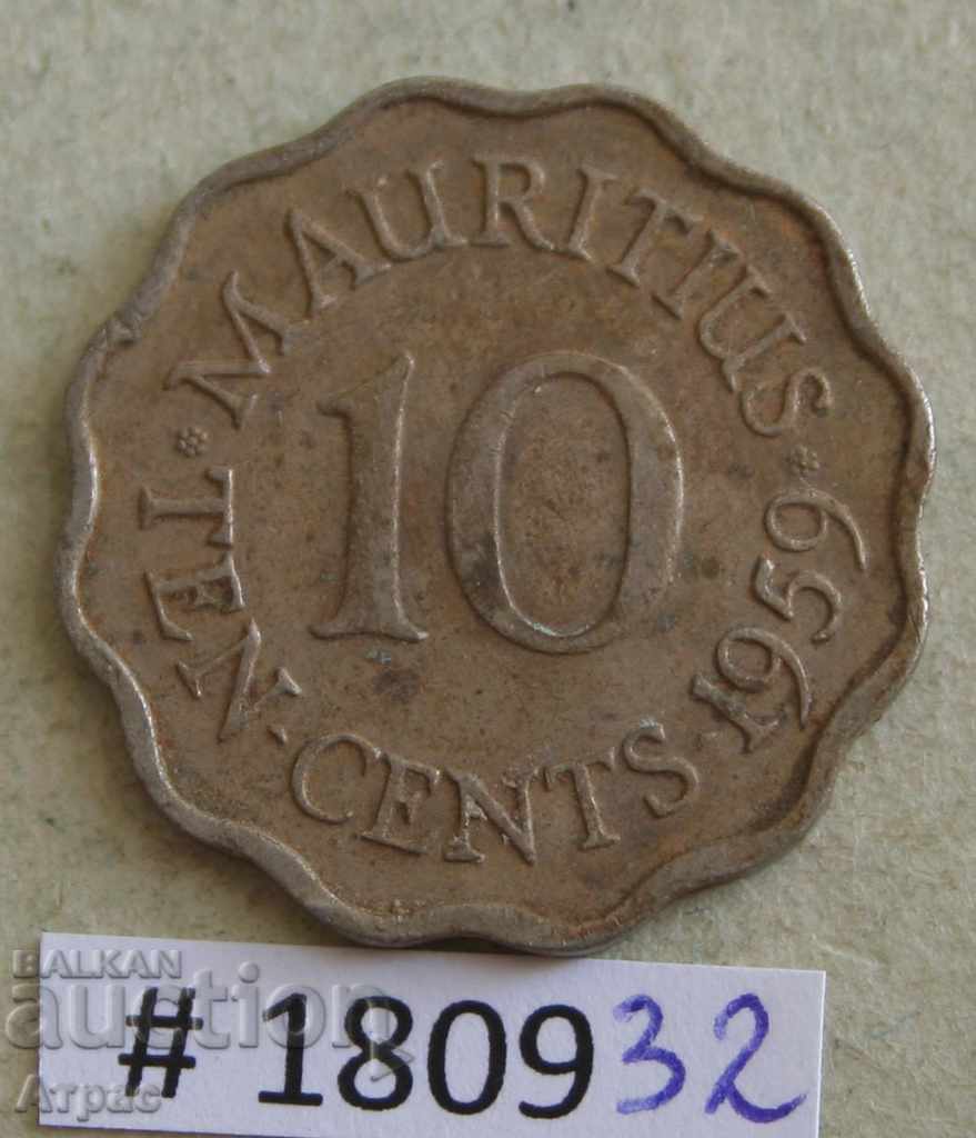 10 cenți 1959 Mauritius