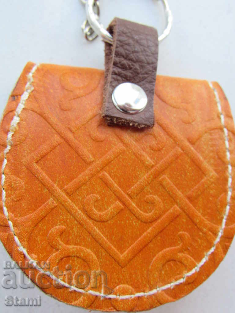 Γνήσια δερμάτινη μπρελόκ από τη σειρά Μογγολίας-18 - 5 Γνήσια δερμάτινη μπρελόκ από τη σειρά Μογγολίας-18 - 5