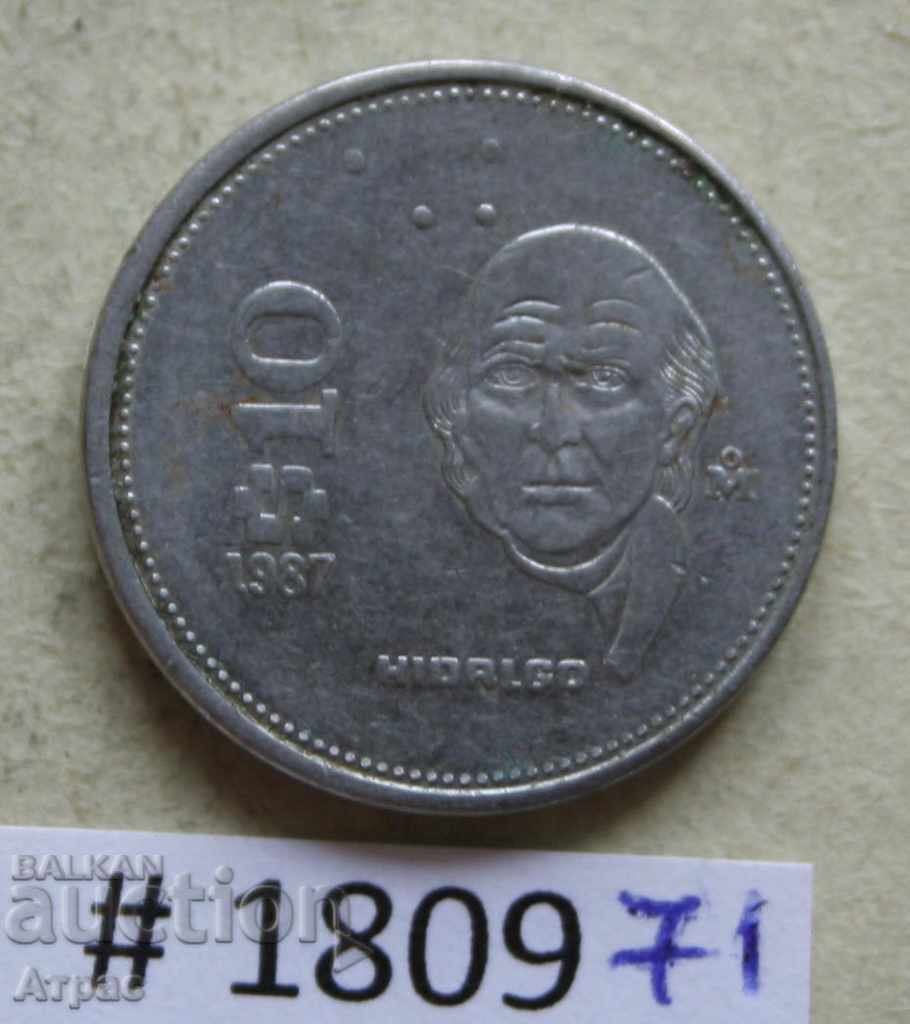10 πέσος 1987 Μεξικό