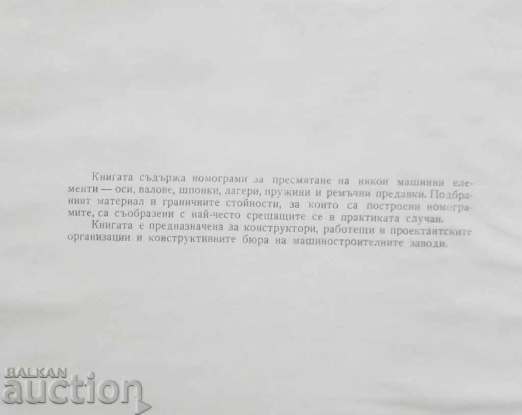Номограми и таблици за изчисляване на машинни елементи 1961 с цена 55.00 лв. | € 28.12 Номограми и таблици за изчисляване на машинни елементи 1961 с цена 55.00 лв. | € 28.12