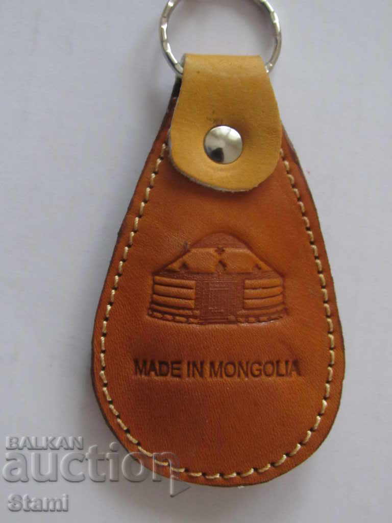 Автентичен кожен ключодържател от Монголия-серия-19