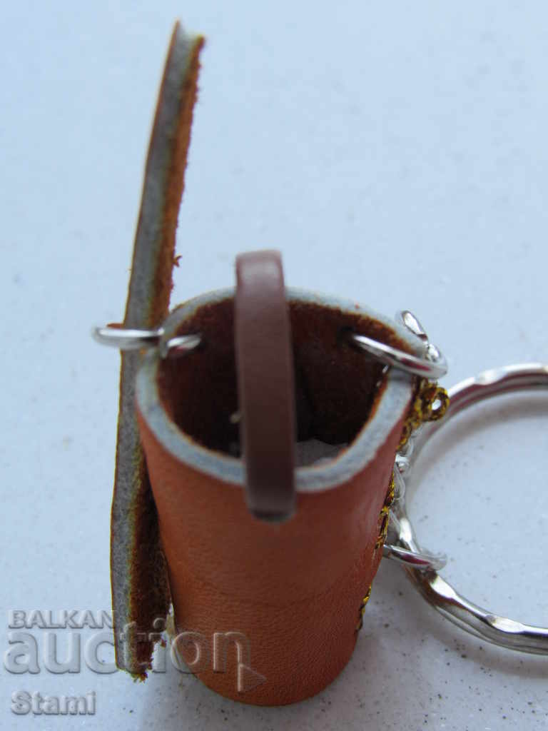 Auction Genuine leather key chain from Mongolia-horse ammo Auction Genuine leather key chain from Mongolia-horse ammo